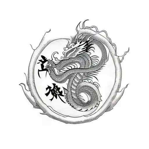 dragon samurai tattoo design idea