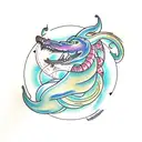 Jörmungandr simple circle tattoo design idea