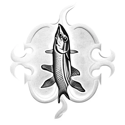 Ichthys fish, jesus tattoo design idea