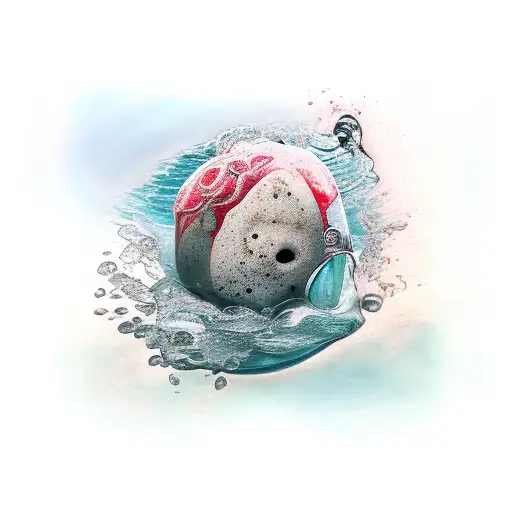 In vino veritas, in aqua sanitas tattoo design idea