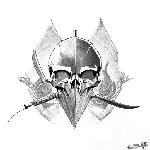 robin hood skulls tattoo design idea
