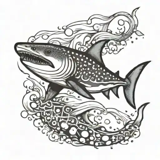 whale shark tattoo design idea