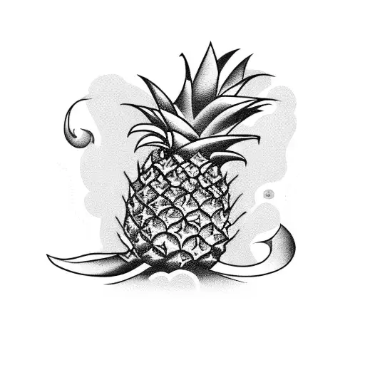 Pineapple tattoo design idea