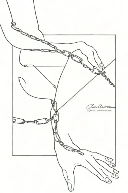 Left arm chain tattoo from wrist up to the shoulder and into the chest/ heart , meaning sealed from the past  tattoo design idea