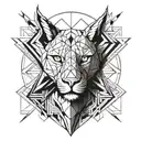 loner, lines tattoo design idea