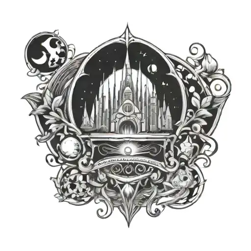 tomorrowland logo 3 persons part  tattoo design idea