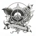 tomorrowland logo 3 persons   tattoo design idea
