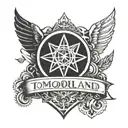 tomorrowland logo 3 persons   tattoo design idea