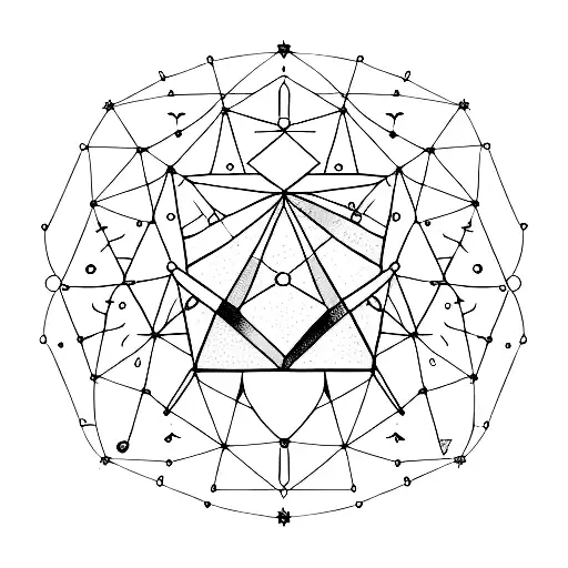 Constellation of Libra with a single continuous line tattoo design idea