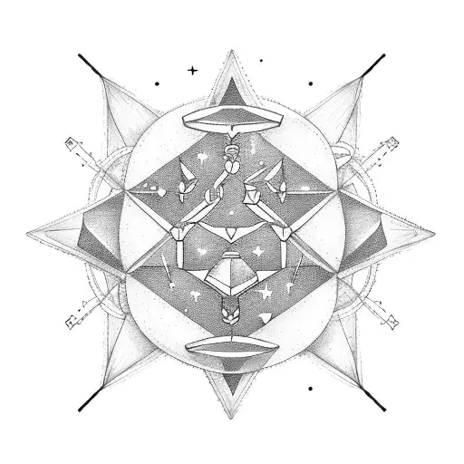 Constellation of Libra with a single continuous line tattoo design idea