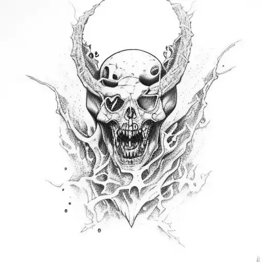 Abyss placed on my forearm, same placement and style as the Juice Wrld tattoo, that has chains and demonic presence  tattoo design idea