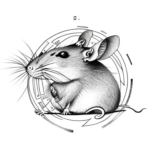 Rat king tattoo, planar vector, cha - OpenDream