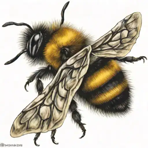bumble bee  tattoo design idea