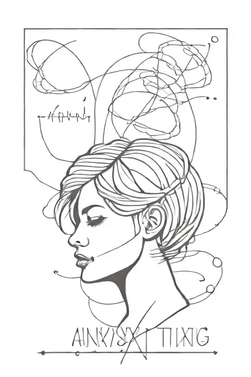 anxiety and overthinking   tattoo design idea