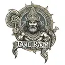 Jai Shree Ram text tattoo design idea