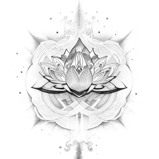 lotus Alchemist symbols body mind and soul tattoo design idea