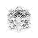 Gothic cathedrals tattoo design idea