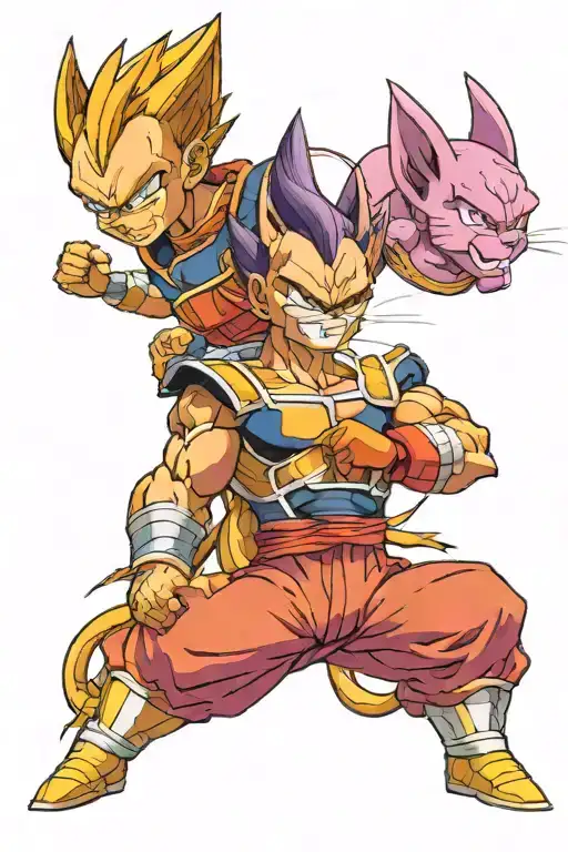 Vegeta and Beerus tattoo design idea
