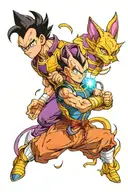 Vegeta and Beerus tattoo design idea