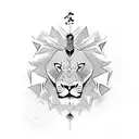 Chinese letters, lion tattoo design idea