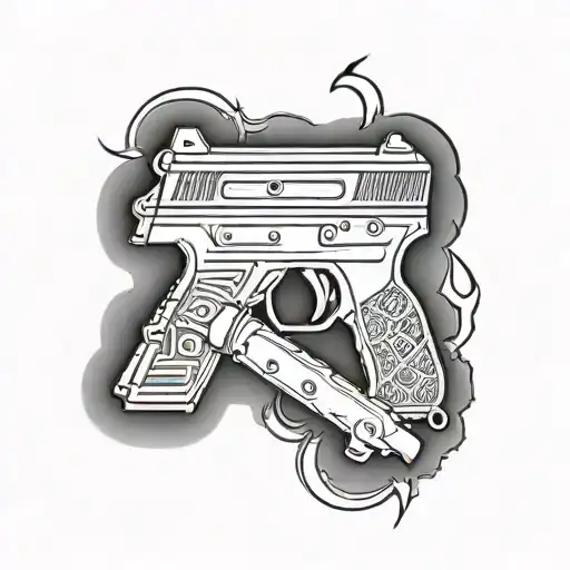 UZI tattoo design idea
