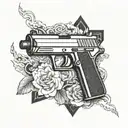 UZI tattoo design idea