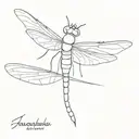 no detail fine line simple dragonfly tattoo design idea