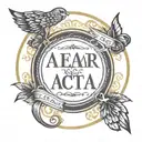 Get a tattoo that says Caesar's word alea iacta est tattoo design idea