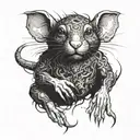 Evil rat scary   tattoo design idea