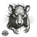 Evil rat scary   tattoo design idea