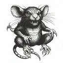 Evil rat scary   tattoo design idea