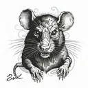 Evil rat scary   tattoo design idea