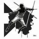 death doing pole vault tattoo design idea