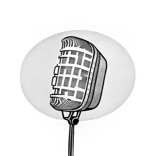 guitar and microphone  tattoo design idea