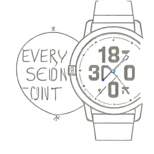 watch face that says "Every second counts" tattoo design idea