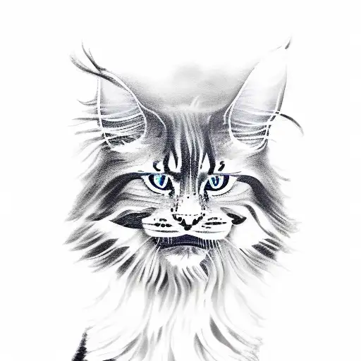  bmw 440i Cabriolet 2018 with top dropped, some 100 dollar note bundels, a maine coon cat and a big burning joint  tattoo design idea