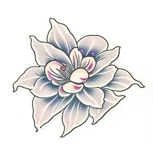 black clematis tattoo design idea