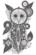 coraline inspired key tattoo design idea