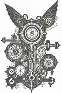 coraline inspired key tattoo design idea