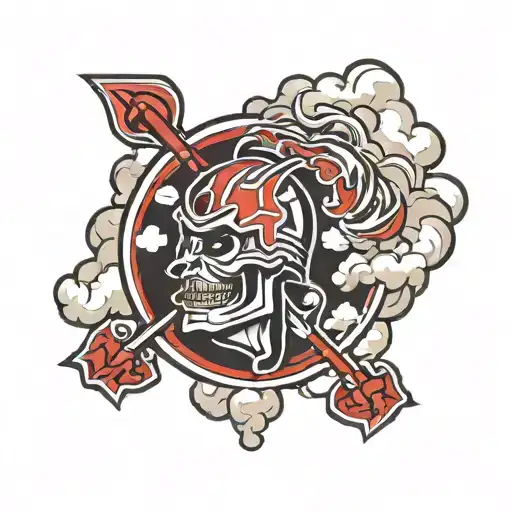 San Diego state logo in the clouds  tattoo design idea