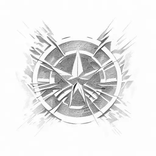 marvel carnage with american flag tattoo design idea