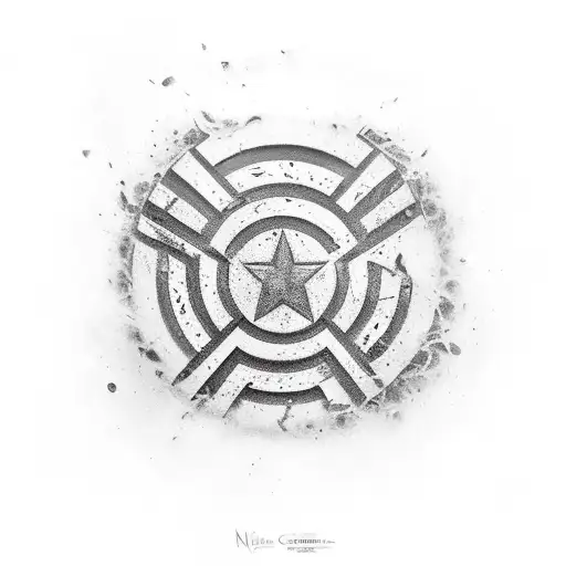 marvel carnage with american flag tattoo design idea