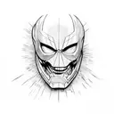 marvel carnage with american flag tattoo design idea