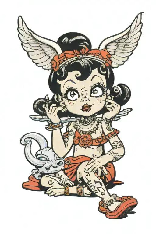 Betty boop speak no evil hear no evil see no evil tattoo design idea