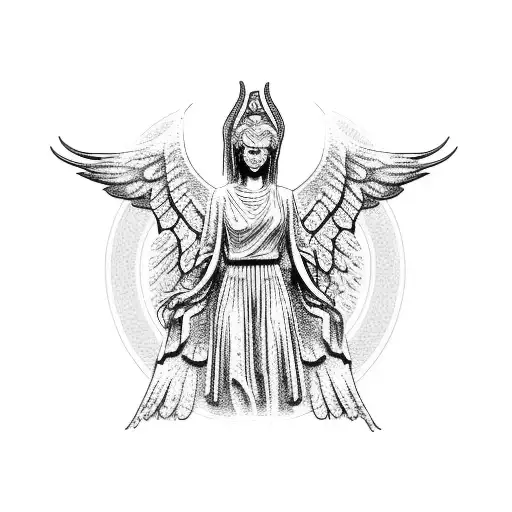 weeping angel tattoo design idea