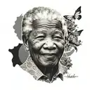 quotes from Nelson mandela into a design featuring a symbolic representation of the struggle for equality/ resilience  tattoo design idea