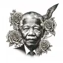 quotes from Nelson mandela into a design featuring a symbolic representation of the struggle for equality/ resilience  tattoo design idea