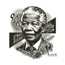quotes from Nelson mandela into a design featuring a symbolic representation of the struggle for equality/ resilience  tattoo design idea