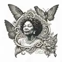 Incorporate quotes from Maya Angelou and Frederick Douglass into a design featuring a symbolic representation of the struggle for equality and justice tattoo design idea