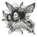 Incorporate quotes from Maya Angelou and Frederick Douglass into a design featuring a symbolic representation of the struggle for equality and justice tattoo design idea